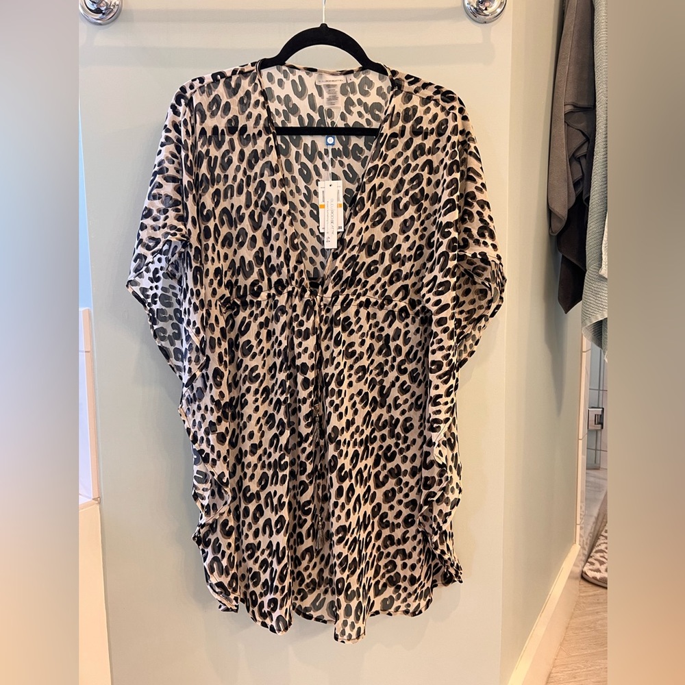 Bleu Rod Beattie Cheetah Caftan swim coverup brand new with tags size small.